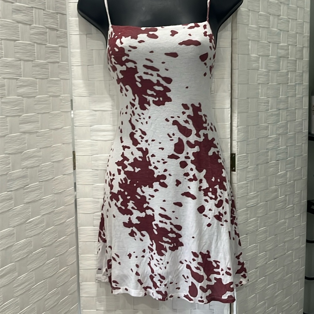 Cow Print Knit Dress M cute and sexy